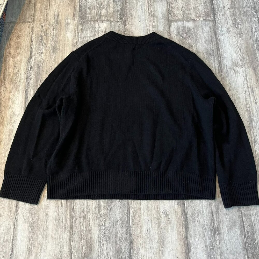 Quince Mongolian Cashmere Oversized Crewneck Sweater, Black, size XL - NWT! - Picture 8 of 13